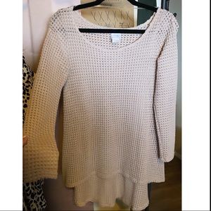 High-low knit sweater